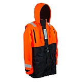 Eyson patrol rescue jacket — waterproof insulated jacket with hidden 150N inflatable lifejacket, reflective back panel and front rescue rope for night patrols and water rescue